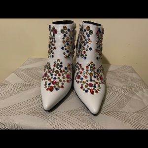 Rainbow Jewels Studded Ankle Boots